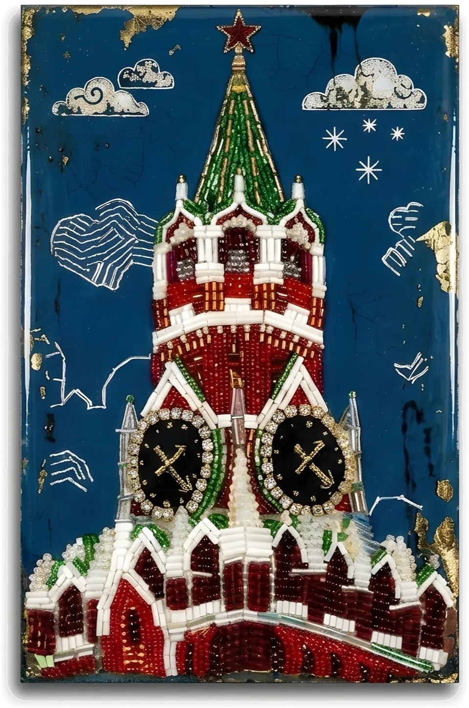 Спасская. Синее небо