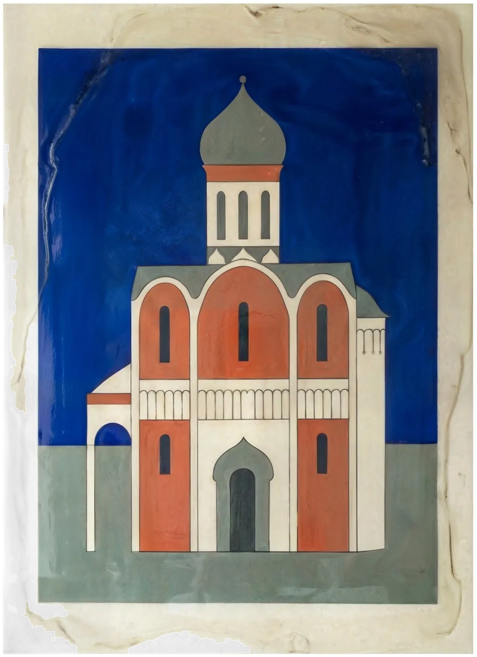 Церковь на синем