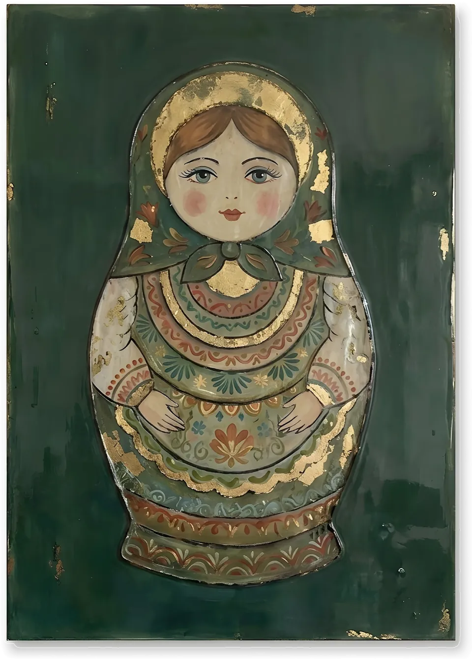 Матрёшка. Зелёная
